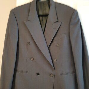 Like New Mens Size 42S Modesto Uomo Charcoal Patterned Sport Coat